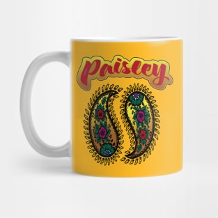 Paisley Yellow Mug